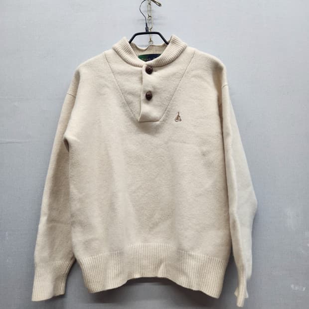 빈폴 로고 버튼 니트 M