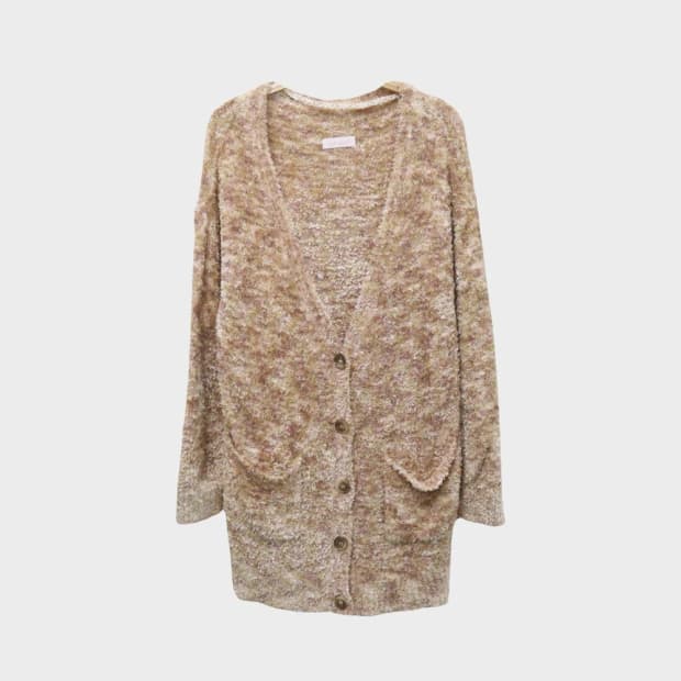 리즈리사 딸기우유 부클 롱 가디건 61664