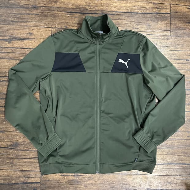 PUMA 푸마 집업 트레이닝 XL 105 카키 배색 자켓