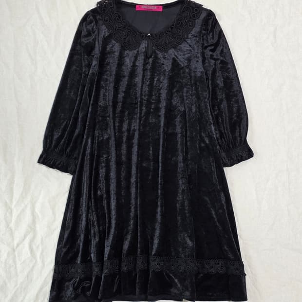 안나수이 돌리걸 일본빈티지 블랙 원피스