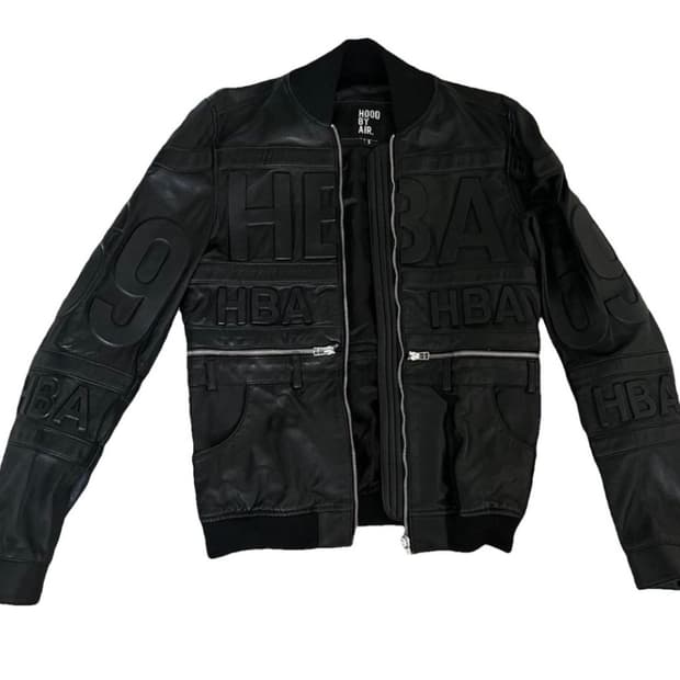 Hood by air leather jacket