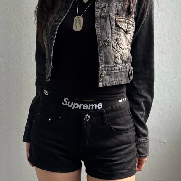 Vintage Denim Crop Jacket