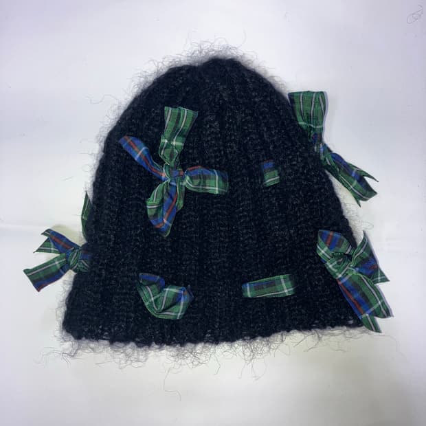 초포바로위나 리본 비니 블랙