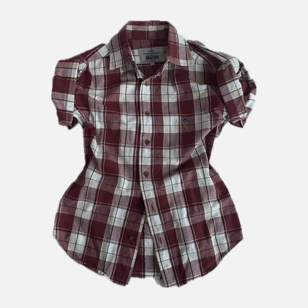 비비안웨스트우드 빈티지 체크 셔츠 반팔 vivienne Westwood