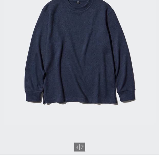 유니클로 소프트니트크루넥 L