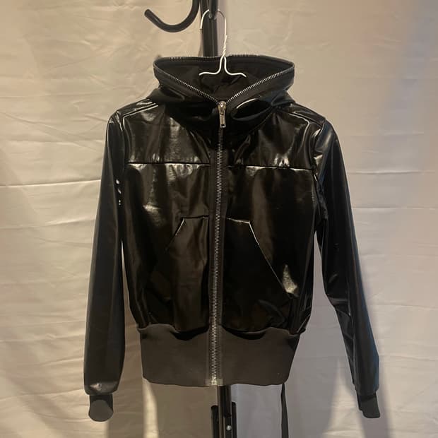 릭오웬스 코팅 김프 후드집업