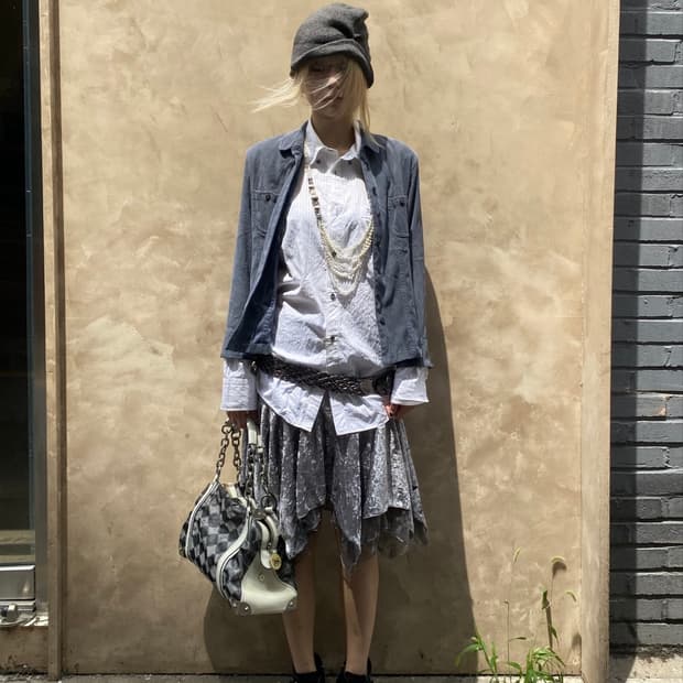 Washed Grey Minimalist Utility Jacket