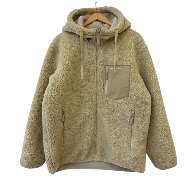 컬럼비아 플리스 후드 자켓 베이지