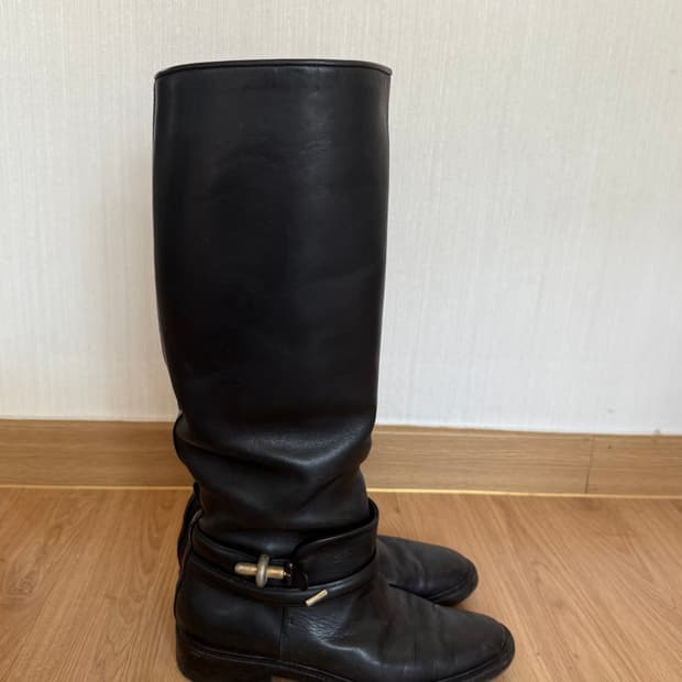 발렌시아가 블랙 롱부츠 38 1/2