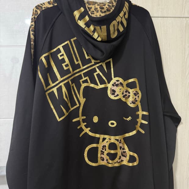헬로키티 레오파드 후드집업 /빅사이즈