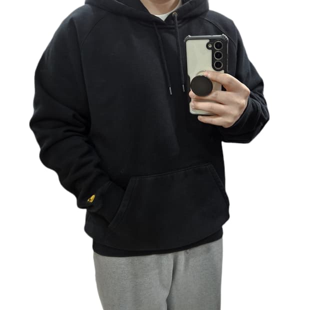 L 칼하트 WIP 체이스 기모 후드티