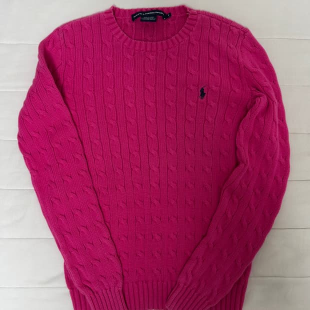 폴로 랄프로렌 케이블 크루넥 니트