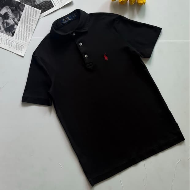 Polo 폴로랄프로렌 피마코튼 블랙 카라티