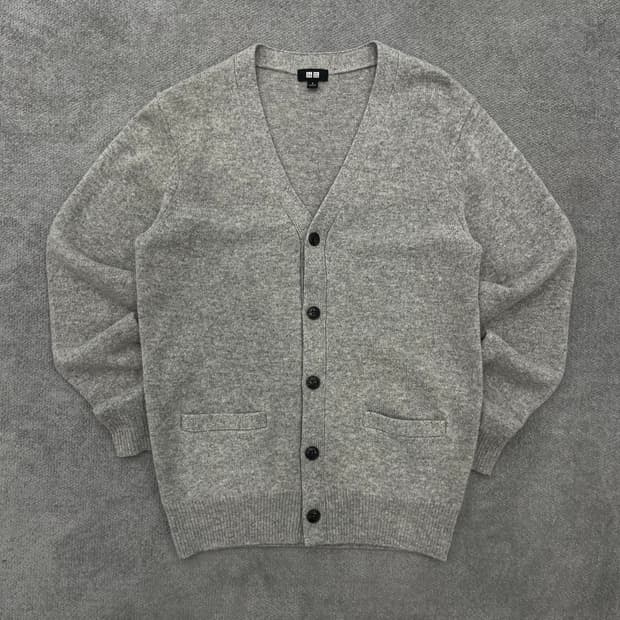 S 유니클로 울 그레이 가디건