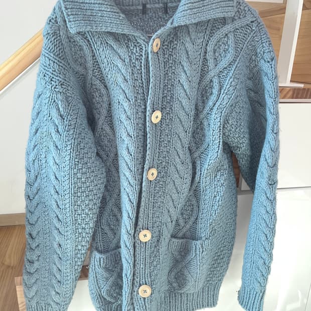 소라색 니트가디건 모리걸☃️