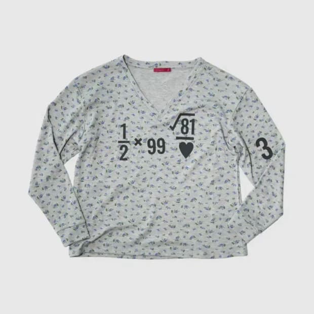 인앤양하모니 루트 브이넥 그레이