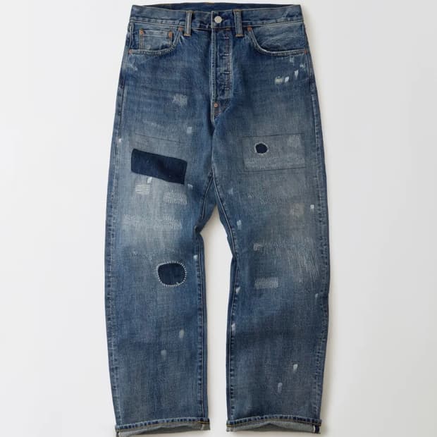 [L] 아웃스탠딩 리페어 셀비지 데님 팬츠