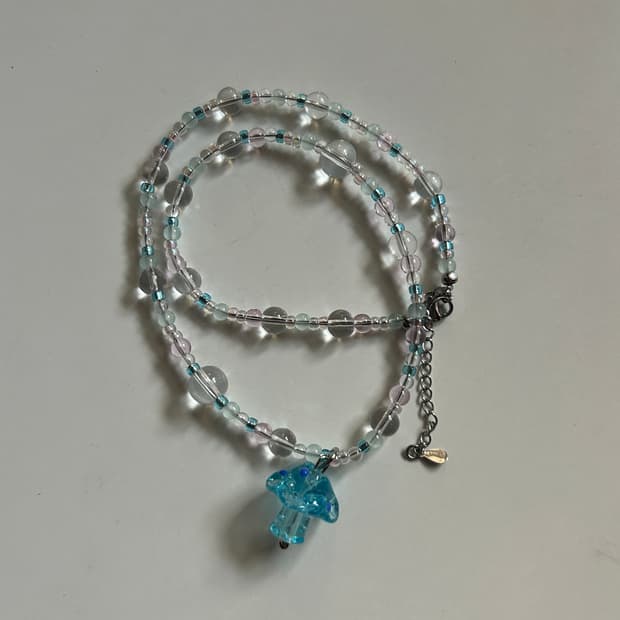 버섯 비눗방울 목걸이 