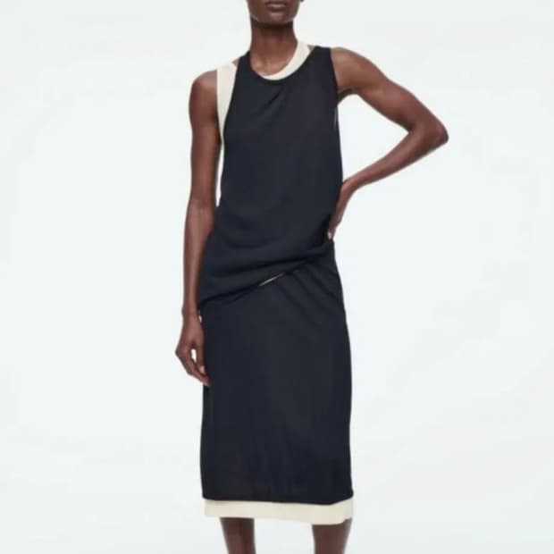 cos 레이어트 니트 스커트