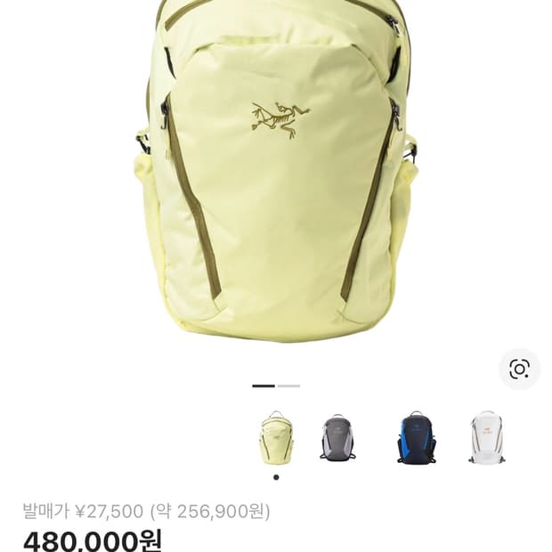 아크테릭스 x 빔즈 보이 맨티스 26 백팩 레이 올리브 모스