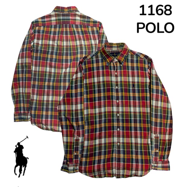 폴로 신형 체크 셔츠 M