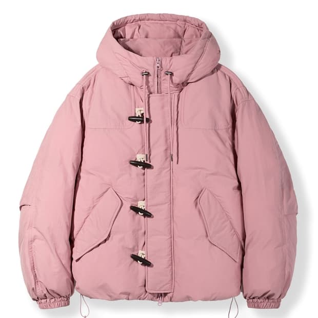 코드그라피 더플 후드 패딩 페일 핑크 M