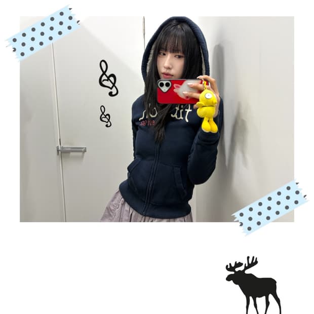 아베크롬비앤피치 퍼 후드집업