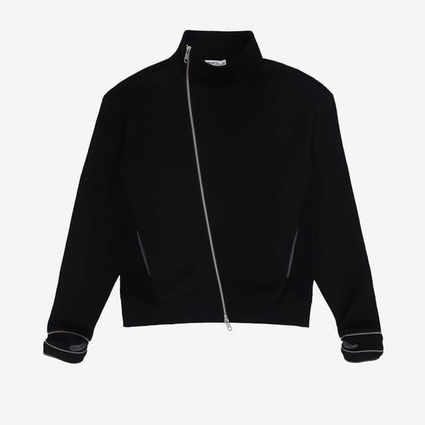 휴이 Side-Zip Neck Track Top Black 01 size