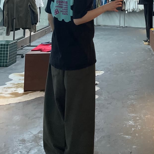 스투시 실루엣 블랙 반팔 H2576