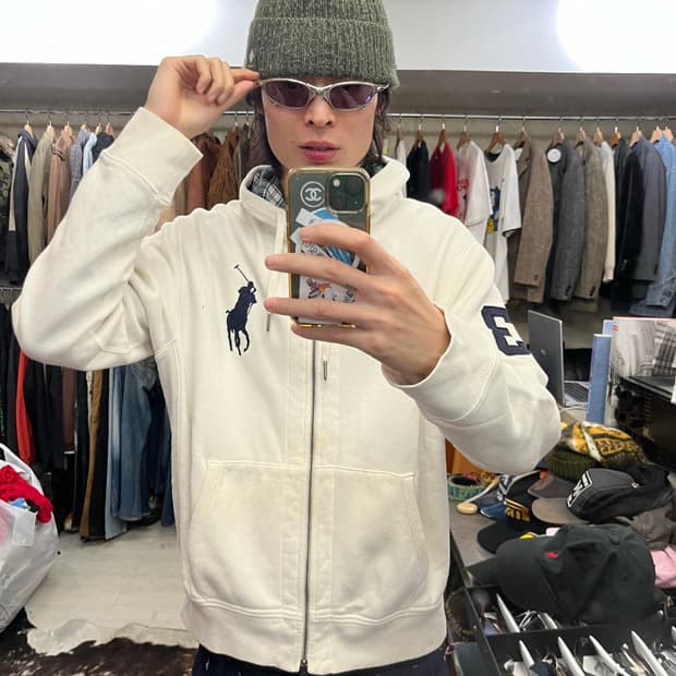 폴로 랄프로렌 빅포니 화이트 후드집업