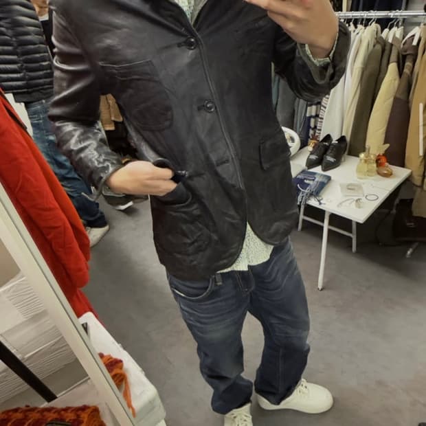 빈티지 양가죽 자켓