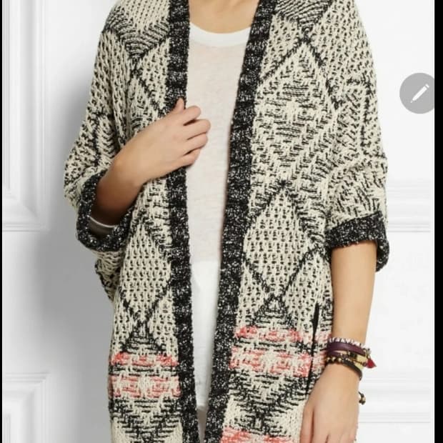 한섬 마쥬 패턴 가디건 ~55반