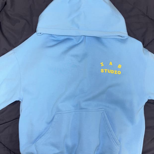 아이앱 스튜디오 후드 M 스카이블루 레몬 컬러