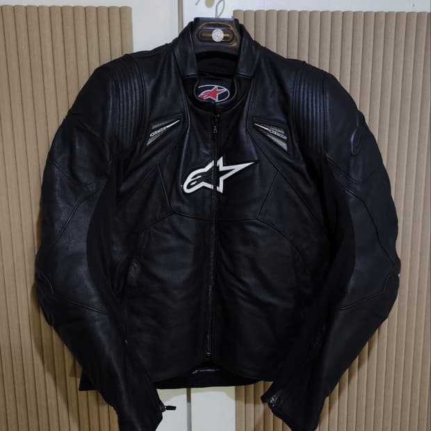 XL 알파인스타 통가죽 라이딩 자켓 바이크
