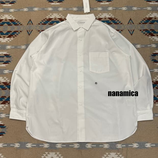 [L][105] 나나미카 레귤러 카라 윈드 셔츠 화이트