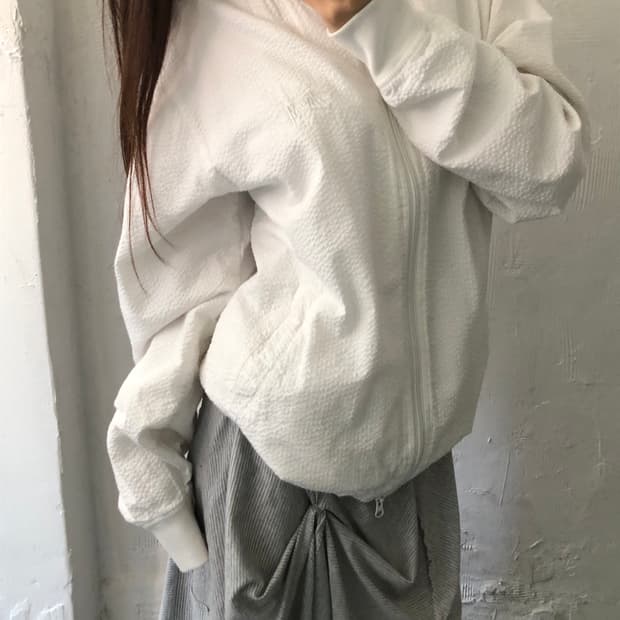 Stussy 스투시 스탁 로고 화이트 시어서커 자켓