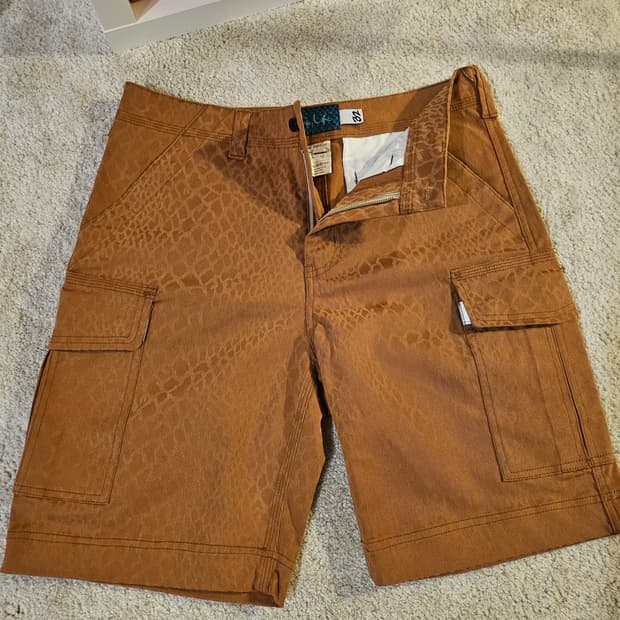 새상품(32)LRIE LIFE 남성 자카드 패턴 카고 버뮤다 팬츠