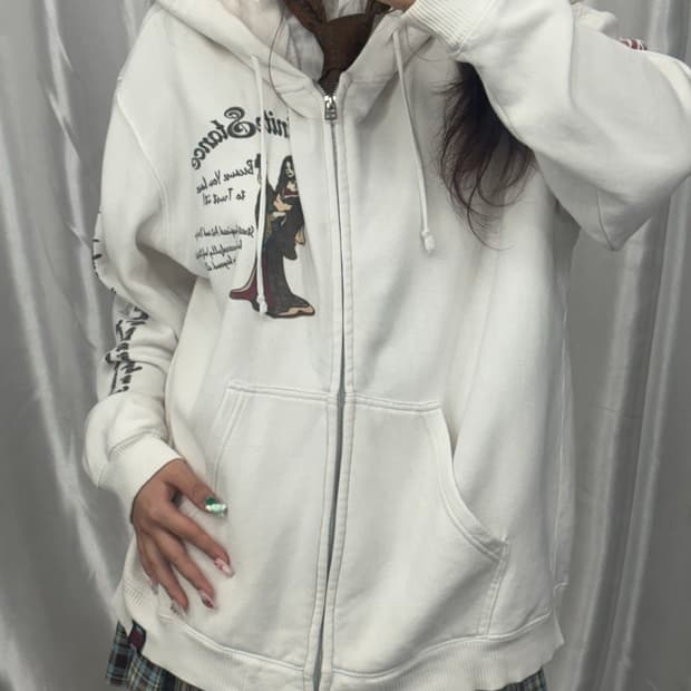 Girlband Printed Hood Zip-Up