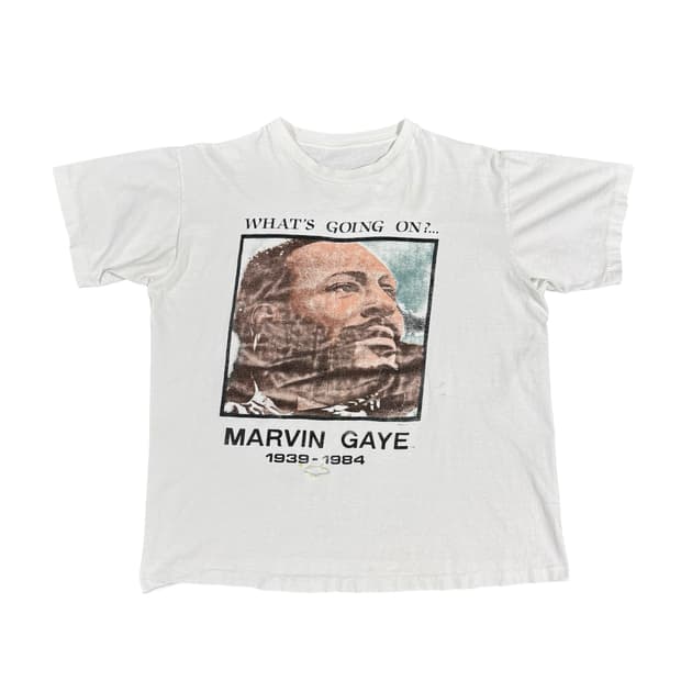 빈티지 80s Marvin Gaye 마빈 게이 메모리얼 티셔츠