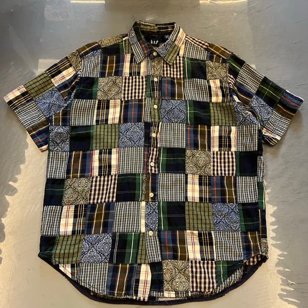 OLD GAP PATCHWORK 올드갭패치워크반팔셔츠
