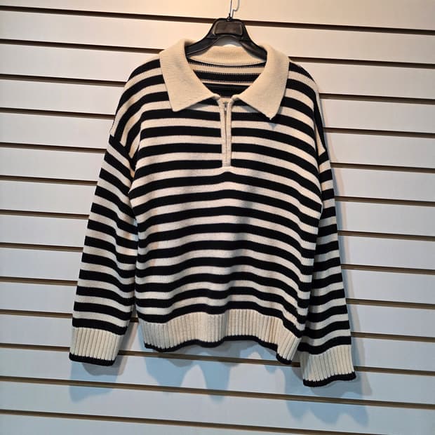 (남성) 빈티지 케쥬얼 넥카라 니트