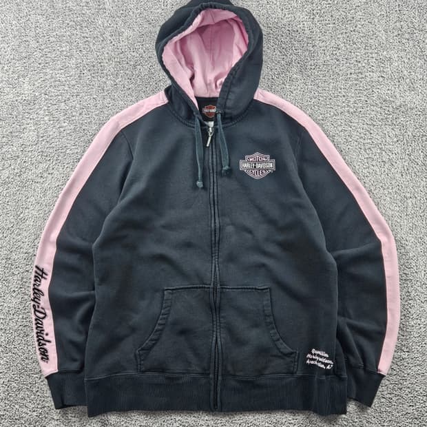 할리데이비슨 사이드 트랙 라인 후드 집업 ( XL ) / 11145