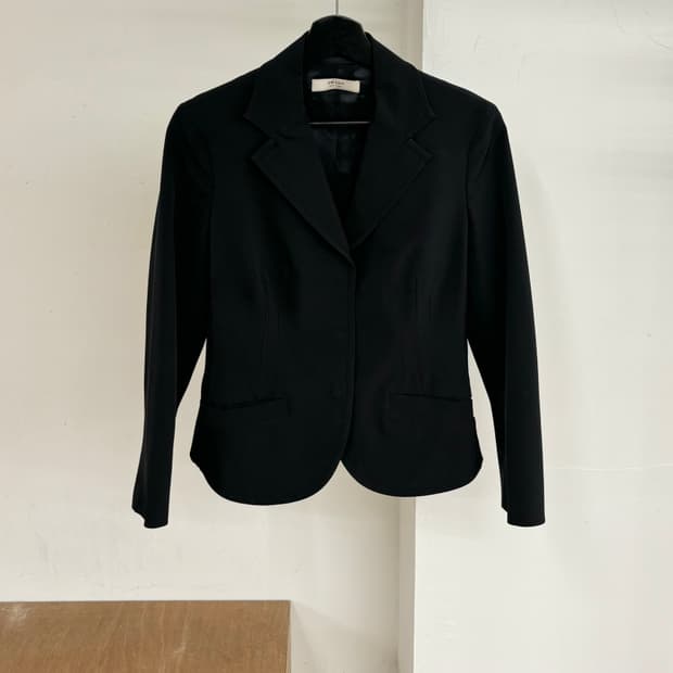 프라다 블랙 폴리 블레이저 자켓
