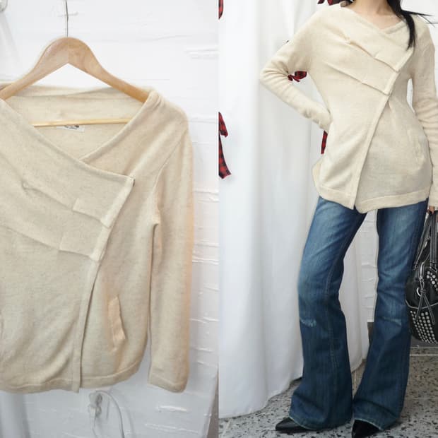 soft folded knit top