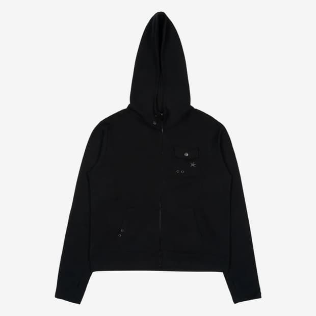 TCM easy pocket hooded zip-up (black)