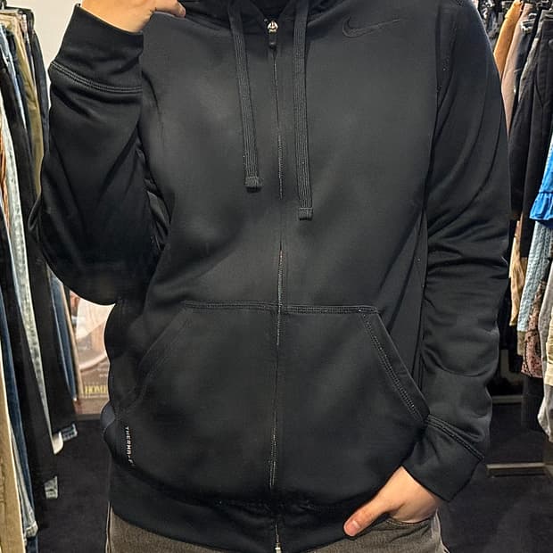 나이키 기능성 후드 집업 기모 M 95 써마핏 테크팩 스우시 기모 런닝