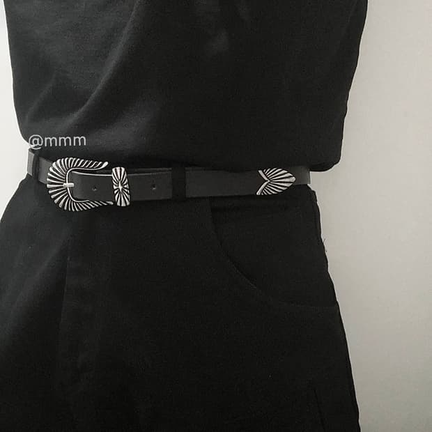 Western leather belt