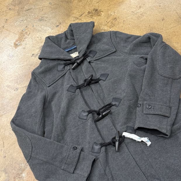 폴로 랄프로렌 그레이 코튼 면 더플 떡볶이 코트