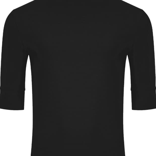 SLIM SHORT-SLEEVED INNERWEAR (BLACK)