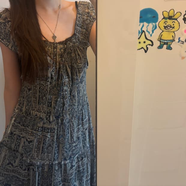 빈티지 에스닉 롱원피스 아오이유우st 모리걸